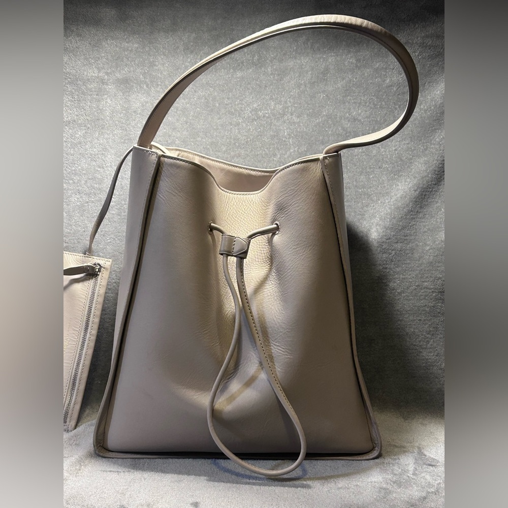 3.1 Phillip Lim Large Soleil Drawstring Cow Leather Bucket Bag